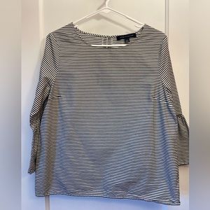 Tommy Hilfiger blue and white striped shirt. Size medium